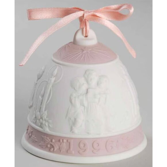 Lladro NIB VINTAGE Set of 7 Porcelain Christmas Bells, 1987 thru 1996, 3"Hx3"W - Picture 8 of 8